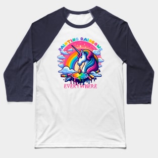 painting rainbow everywhere Baseball T-Shirt